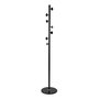 Versa Perchero Negro con 7 Ganchos, 34.5x179 cm