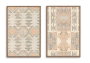 DKD Home Decor Set de 2 Cuadros Tapizados de Algodón y Acacia 75x3x105 cm