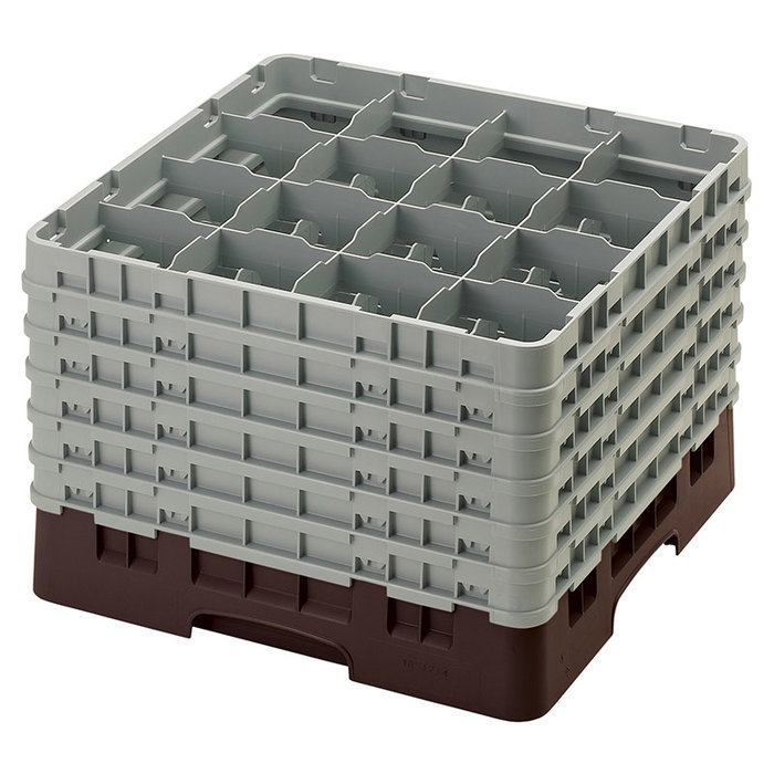 CAMBRO Cesta de lavado 16 comp. 6 alturas Castaño CAMBRO Cesta de lavado 16 comp. 6 alturas Castaño