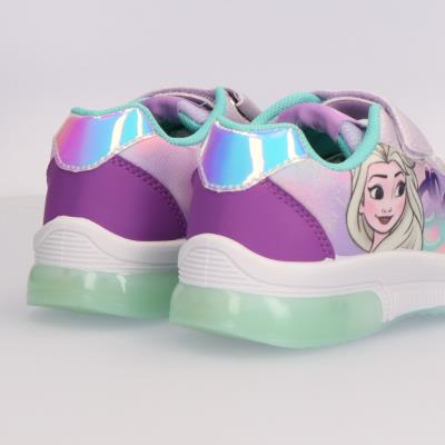 Deportiva Suela Pvc Con Luces Frozen Lila 31