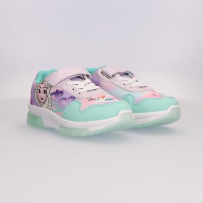 Deportiva Suela Pvc Con Luces Frozen Lila 31