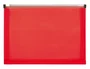 Liderpapel Carpeta Dossier A3 Cierre Cremallera Rojo Translucido 180 micras