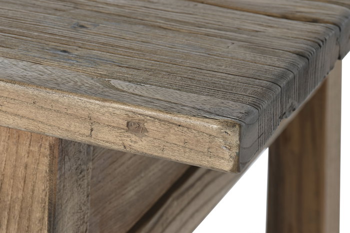 DKD Home Decor Antik China Escritorio de Madera de Olmo con 3 Cajones, 169 x 75 x 85 cm, Acabado Natural