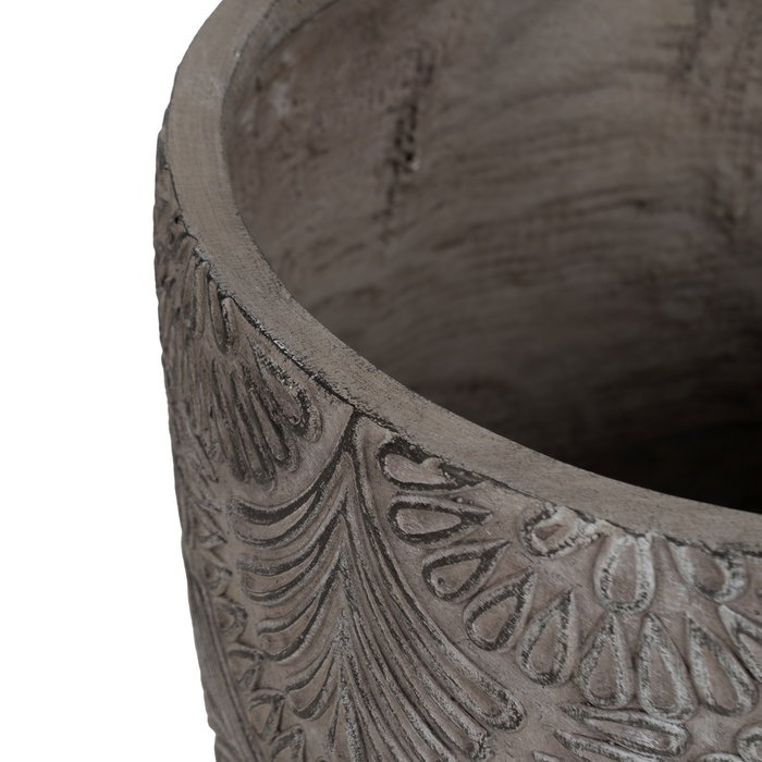 S/3 Maceteros Gris Fibra de Magnesio 37 X 37 X 35 cm