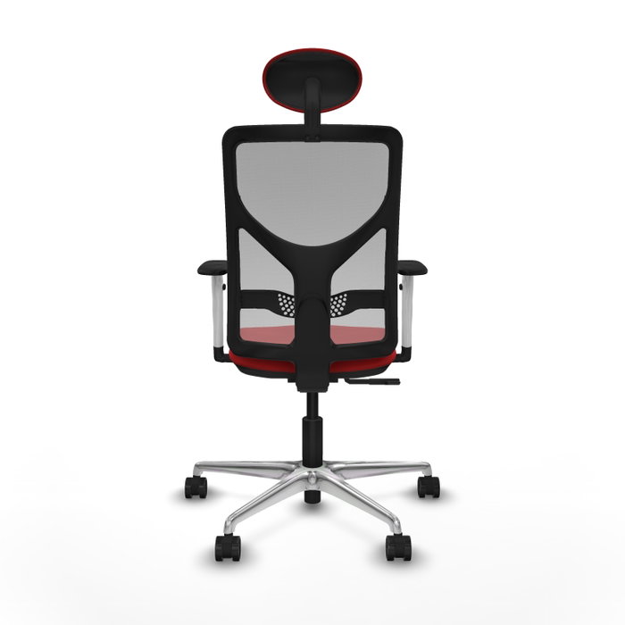 PIQUERAS Y CRESPO Silla de oficina Motilla con mecanismo Sincro, Rojo y Gris