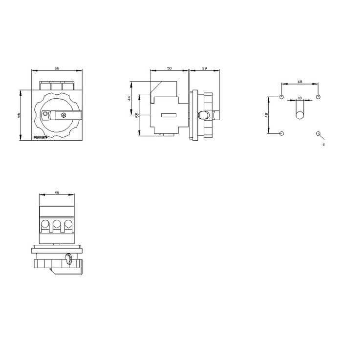 Siemens 3LD22030TK53 Interruptor de desconexión 3p 32A 400V 11,5kW