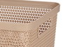 Kipit Cesta Multiuso Rectangular Pequeña 24x19x10 cm Plástico Beige Blanco Gris (Set de 18)