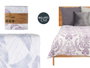 Giftdecor Colcha Cama Reversible Damascado 180x260 cm Blanco/Morado Tacto Suave 100% Poliéster (Set de 6)