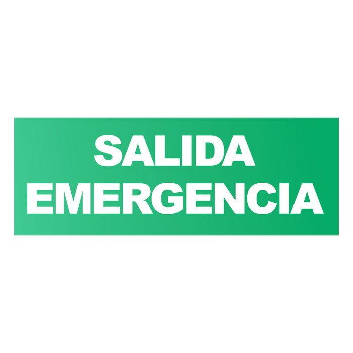 Pictograma para Emergencia Salida Emergencia - Señal de Evacuación Descendente Policarbonato UNE-EN ISO 7010