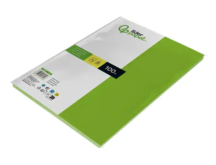 Liderpapel Papel de color verde intenso DIN A4 80g, 100 hojas