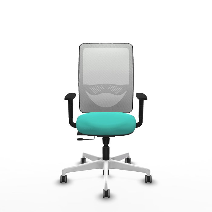 PIQUERAS Y CRESPO Silla de oficina Zulema con mecanismo Sincro/Traslack, Turquesa y Blanco PIQUERAS Y CRESPO Silla de oficina Zulema con mecanismo Sincro/Traslack, Turquesa y Blanco