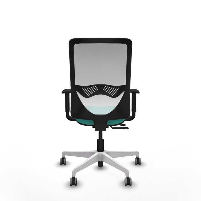 PIQUERAS Y CRESPO Silla de oficina Zulema con mecanismo Sincro/Traslack, Turquesa y Blanco PIQUERAS Y CRESPO Silla de oficina Zulema con mecanismo Sincro/Traslack, Turquesa y Blanco