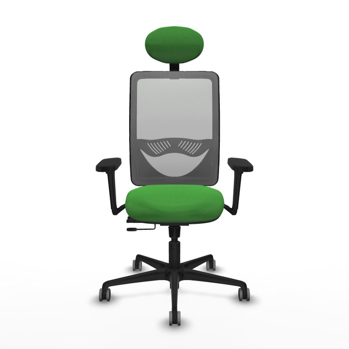 PIQUERAS Y CRESPO Silla de oficina Zulema con Mecanismo Sincro/Traslack, Verde y Gris