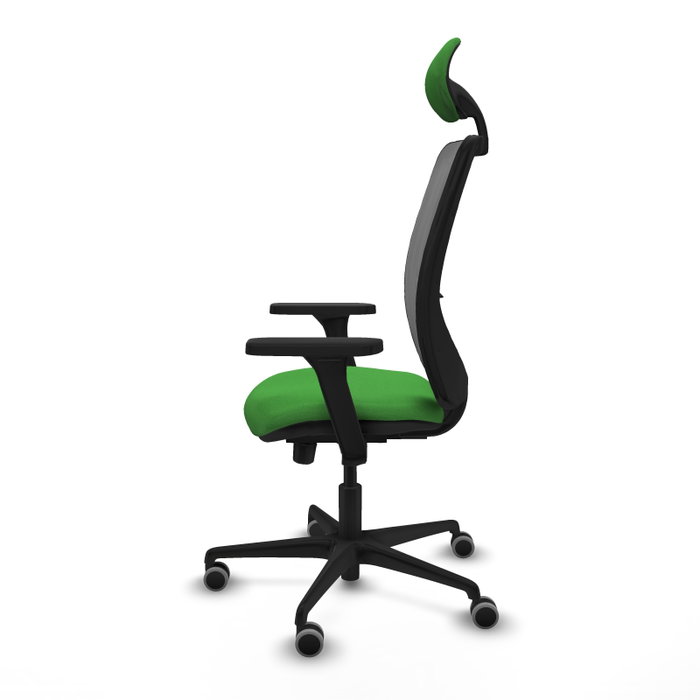 PIQUERAS Y CRESPO Silla de oficina Zulema con Mecanismo Sincro/Traslack, Verde y Gris