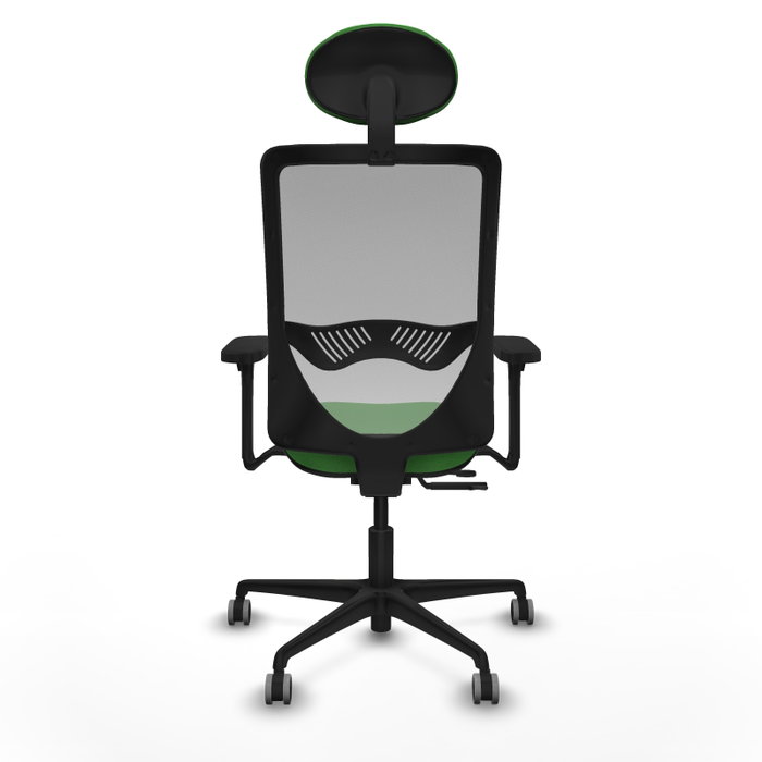 PIQUERAS Y CRESPO Silla de oficina Zulema con Mecanismo Sincro/Traslack, Verde y Gris