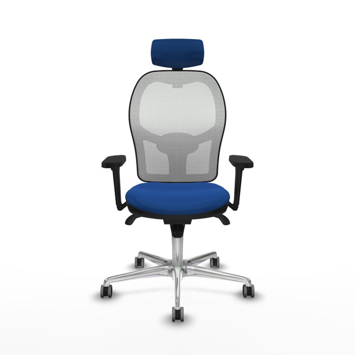 PIQUERAS Y CRESPO Silla de oficina Jorquera con mecanismo Sincro, Azul y Blanco PIQUERAS Y CRESPO Silla de oficina Jorquera con mecanismo Sincro, Azul y Blanco