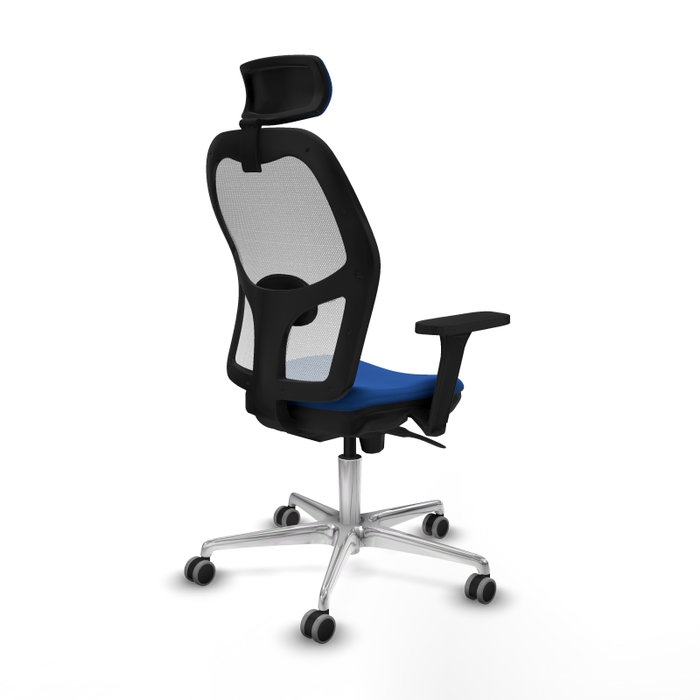 PIQUERAS Y CRESPO Silla de oficina Jorquera con mecanismo Sincro, Azul y Blanco PIQUERAS Y CRESPO Silla de oficina Jorquera con mecanismo Sincro, Azul y Blanco