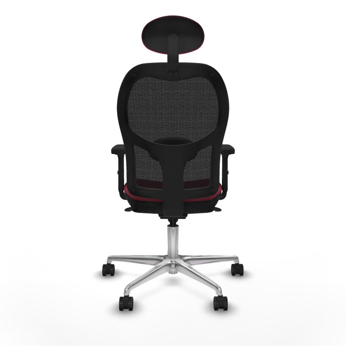 PIQUERAS Y CRESPO Silla de oficina Jorquera con mecanismo Sincro, Granate y Negro PIQUERAS Y CRESPO Silla de oficina Jorquera con mecanismo Sincro, Granate y Negro