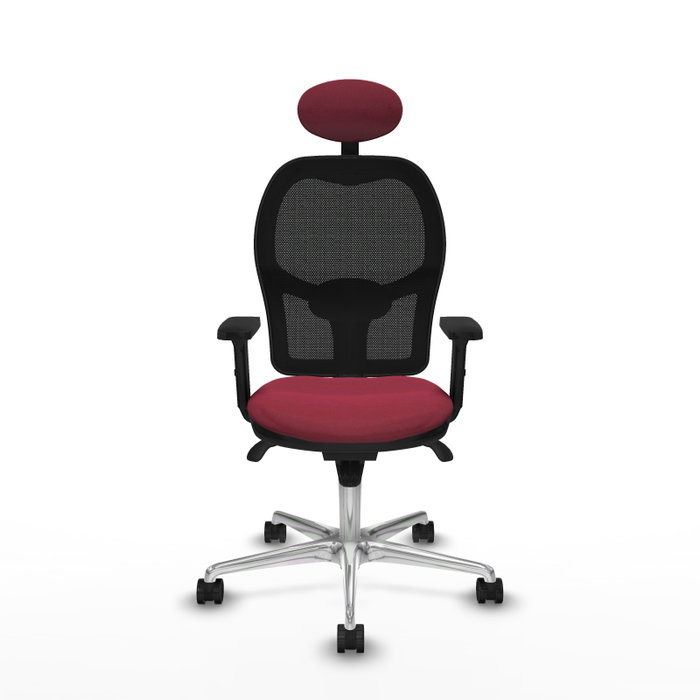 PIQUERAS Y CRESPO Silla de oficina Jorquera con mecanismo Sincro, Granate y Negro PIQUERAS Y CRESPO Silla de oficina Jorquera con mecanismo Sincro, Granate y Negro