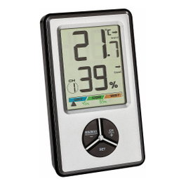 TFA 30.5045.54 Termo-higrómetro Digital Negro / Plata