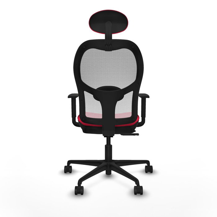 PIQUERAS Y CRESPO Silla de oficina Jorquera con mecanismo Sincro/Traslack, Rojo y Blanco