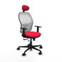 PIQUERAS Y CRESPO Silla de oficina Jorquera Rojo/Blanco con mecanismo Sincro/Traslack