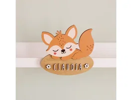 Wondee Placa Personalizable para Puertas y Habitaciones con Diseño Fox, Otros Artículos Regalo