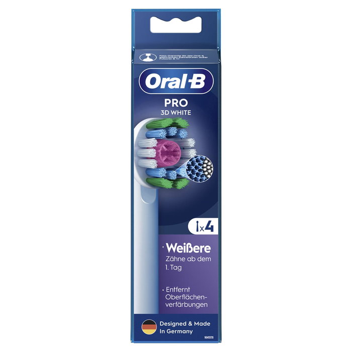 Oral-B Cabezales de Repuesto Pro 3D White, 4 Unidades, Blanco