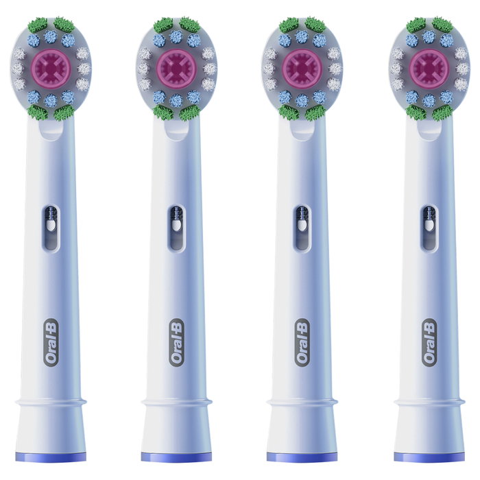 Oral-B Pro 3D White Cabezales de Repuesto, 4 unidades, Blanco