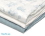 KioKids Set de 3 Muselinas 70x70 cm, Azul, Blanco y Estampado de Aviones