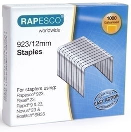 Grapas Rapesco Gran Capacidad 923/12 Mm. Galvanizadas Caja De 1000