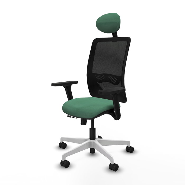 PIQUERAS Y CRESPO Silla de oficina Zulema Verde esmeralda y Negro