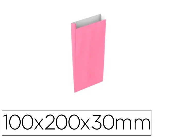 Basika Sobre de papel con fuelle rosa XXS 100x200x30 mm Basika Sobre de papel con fuelle rosa XXS 100x200x30 mm