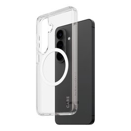PanzerGlass CARE Urban Explorer Case Clear con carga Qi para Samsung Galaxy S26, funda transparente resistente a golpes y rayones