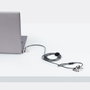 StarTech.com Cable de Seguridad Universal de 2m para Portátil, Compatible con Noble Wedge, Nano y K-Slot, Negro/Plata
