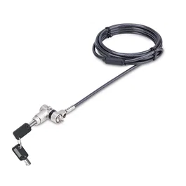 StarTech.com Cable de Seguridad Universal para Portátil 2m - Bloqueo Noble Wedge/Nano/K-Slot - Antirrobo Acero Negro