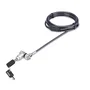 StarTech.com Cable Antirrobo UNIVK-LAPTOP-LOCK para Portátil - Candado 3 en 1 Compatible con Noble Wedge/K-Slot/Nano, Cable de Acero 2m, Resistencia 98kg, Color Negro/Plata