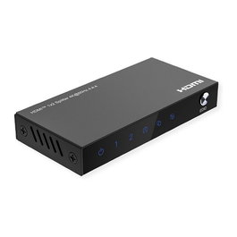 VALUE Splitter HDMI 2 Puertos 14.99.3583 - Divisor 1 Entrada 2 Salidas 4K Ultra HD 60Hz HDR HDCP 2.2, 12 Bit, Negro, Plug and Play