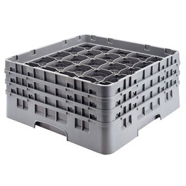 CAMBRO - 36S534-151 - Cesta de lavado 36 comp. 2 alturas - 7,2 cm Ø máx. - alt. máx. 14,9 cm - 50 x 50 x 18,4 cm - Gris claro