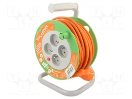 PLASTROL Prolongador de alimentación H05VV-F 3G1mm2 15m Naranja