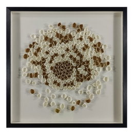 DKD Home Decor Cuadro Cristal y Papel Maché Moderno 80x80x4,5 cm