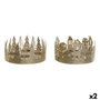 DKD Home Decor Portavela Metal 16,5x16,5x8,5 Surtido de 2 Unidades