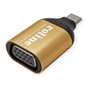 ROLINE 12.03.3233 Adaptador USB Tipo C a VGA (HD 1080p) de Aluminio Color Oro - 3.2 Gen 1