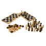 Deqube Set de Ajedrez y Damas de Viaje en Caja Metálica con Piezas de Madera FSC, Portátil - D00326 (Español, Inglés, Portugués)