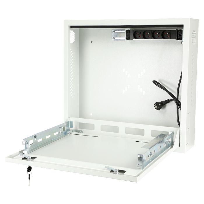 Lanview Armario Rack 19" 1U 580x546x150 mm para Videovigilancia y DVR/NVR, Montaje en Pared, Incluye PDU con Enchufe Tipo E para la UE Lanview Armario Rack 19" 1U 580x546x150 mm para Videovigilancia y DVR/NVR, Montaje en Pared, Incluye PDU con Enchufe Tipo E para la UE