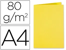 Exacompta Subcarpeta de Papel, DIN A4 (210 x 297 mm), 80 g/m², Color Amarillo Sol, Certificado PEFC