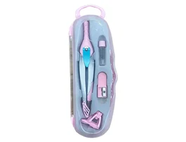 Liderpapel Compás Lock Device con Adaptador Universal y Tubo de Minas, Rosa Claro