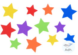 Innspiro Estrellas precortadas de goma EVA adhesiva 42mm y 32mm (60 unidades)