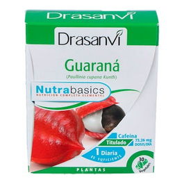 DRASANVI Guarana 30 Capsulas para Vitalidad Fisica Mental y Dietas de Adelgazamiento