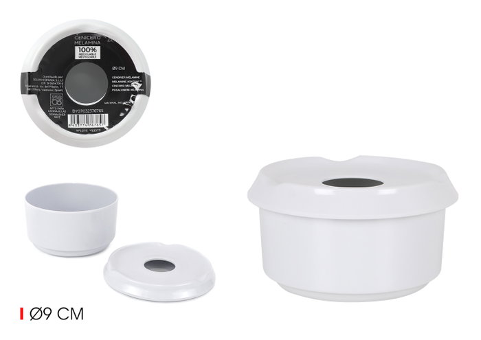 Inde Cenicero de Melamina para Hostelería 9 cm Blanco (18 Unidades) Inde Cenicero de Melamina para Hostelería 9 cm Blanco (18 Unidades)